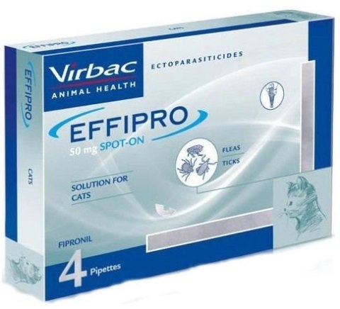 Virbac Effipro Spot-On Dla Kotów 4x0,5ml