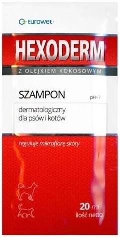 Eurowet Szampon Hexoderm Dla Psów I Kotów 20x20ml
