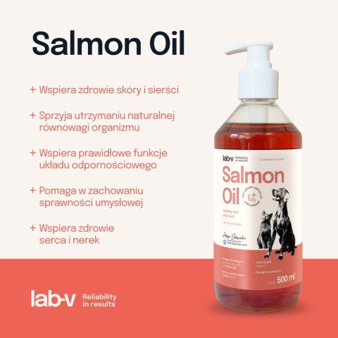 Lab-V Olej Z Łososia Dla Psów I Kotów 500ml