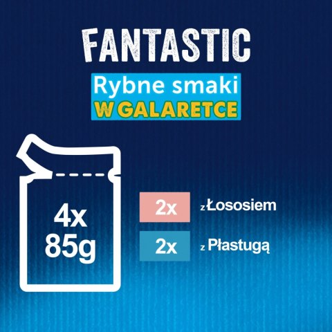 Felix Rybne Smaki W Galaretce Z Łososiem I Gładzicą 4x85g
