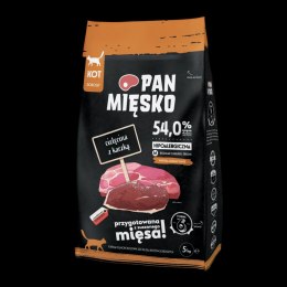 PAN MIĘSKO Cielęcina Z Kaczką M Dla Kota 5kg
