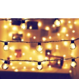 Lampki solarne ogrodowe girlanda 20 LED z czujnikiem zmierzchu