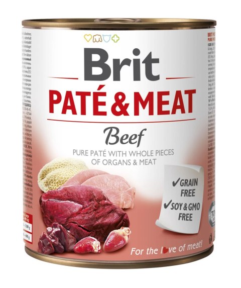 Brit Pate & Meat Z Wołowiną 800g