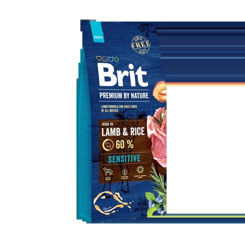 Brit Premium By Nature Sensitive Z Jagnięciną I Ryżem 15kg