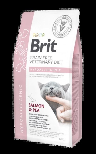 Brit Grain Free Veterinary Diet Cat Hypoallergenic Łosoś Z Groszkiem 2kg