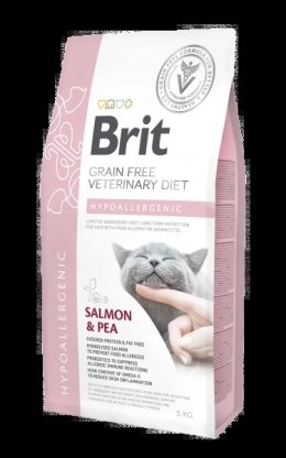 Brit Grain Free Veterinary Diet Cat Hypoallergenic Łosoś Z Groszkiem 5kg