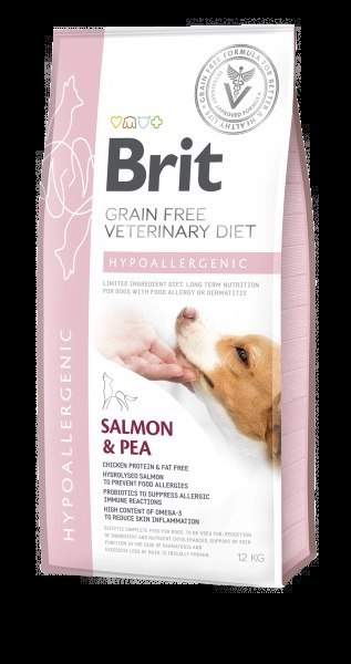 Brit Grain Free Veterinary Diet Dog Hypoallergenic Łosoś Z Groszkiem 12kg