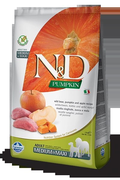 Farmina N&D Pumpkin Grain Free Canine Adult Medium&Maxi Boar&Apple 12kg