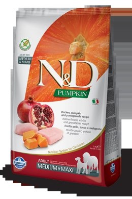 Farmina N&D Pumpkin Grain Free Canine Adult Medium&Maxi Chicken&Pomegranate 12kg