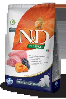 Farmina N&D Pumpkin Grain Free Canine Puppy Medium&Maxi Lamb&Blueberry 2,5kg