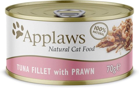APPLAWS Tuna Fillet With Prawn In Broth Tin 70g
