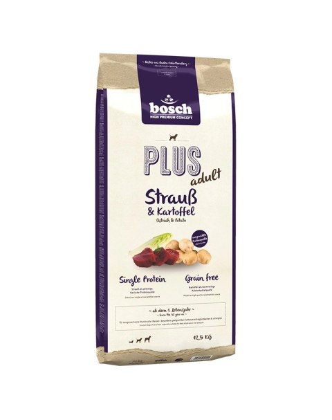 BOSCH Plus Adult Struś & Ziemniaki 12,5kg