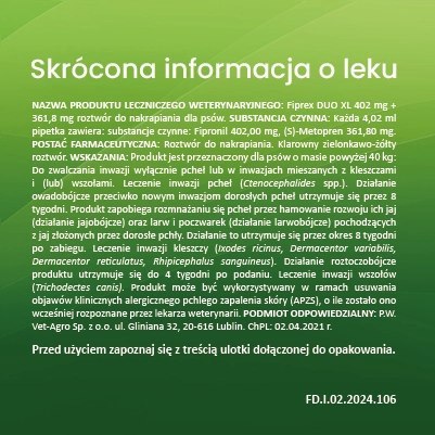 Vet-Agro Fiprex Duo XL 4,02ml