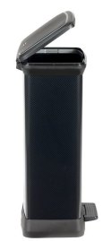Curver Kosz Na Śmieci Z Pedałem Metalizowany Czarny 50l