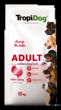 Tropidog Premium Adult Medium & Large Breed Indyk Z Ryżem 12kg