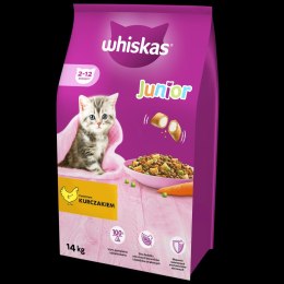 WHISKAS Karma Sucha Dla Kociąt Junior Z Kurczakiem 14kg