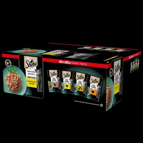 Sheba Delicacy Drobiowe Smaki W Galaretce, Z Kaczką, Z Kurczakiem, Z Drobiem, Z Indykiem 80x85g