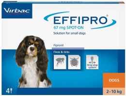 EFFIPRO Spot-On pies S 2-10 kg (pipeta 4 x 0,67ml)