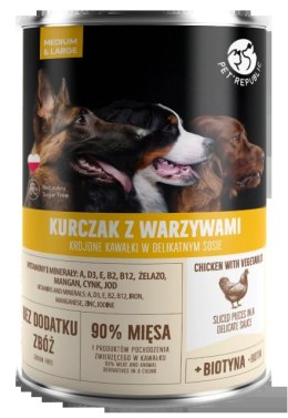 PetRepublic Kurczak Z Warzywami Krojone Kawałki W Delikatnym Sosie 1250g