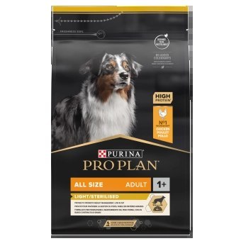 Purina Pro Plan Adult Light Optiweight Sterilised, kurczak i ryż 3kg